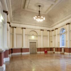 The Chambers exhibition space at Craftworks. A space within Shoreditch Town Hall.