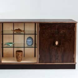 Display cabinet made by Colin Norgate. An exhibitor at Craftworks.