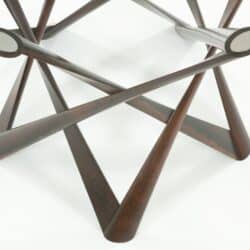Detail of table legs by Waywood, furniture designers and makers. An exhibitor at Craftworks.