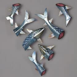 Fish fragments by Blowfish Glass. An exhibitor at Craftworks.