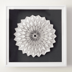 A paper artwork by Kate Colins, a Glasgow-based paper folding artist and exhibitor at Craftworks.
