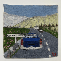 Embroidered piece by ACEarts. An exhibitor at Craftworks as part of the Craft-really-works campaigns.