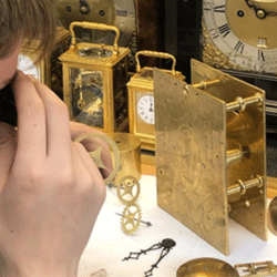 One of the team working at Worshipful Company of Clockmakers. An exhibitor at Craftworks.