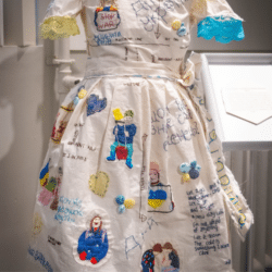 Embroidered dress by ArtAtWork. Part of the craft-really-works campaign at Craftworks.