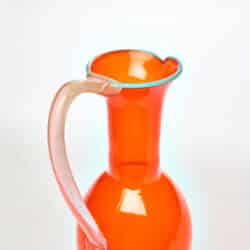 Detailed look of Orange Vase by Gather Glass. An exhibitor at Craftworks.