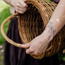 Willow Basket by Julie Livesey At Pip Cottage. An exhibitor at Craftworks.