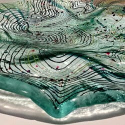 Glass artwork titled- Line after Line by Ewa Wawrzyniak an exhibitor at CraftWorks.