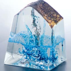 Glass artwork titled- How Small, How Vast by Ewa Wawrzyniak an exhibitor at CraftWorks.